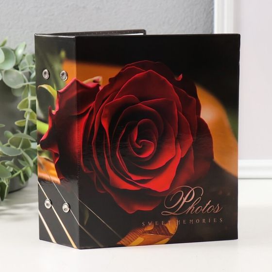 Фотоальбом на 100 фотографий &quot; Цветочная коллекция10, Красная роза&quot; 10x15 см