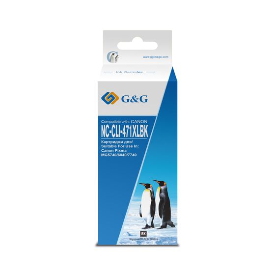 Картридж струйный G&amp;G NC-CLI-471XLBK фото черный (10.8мл) для Canon TS5040/MG5740/MG6840/MG7740