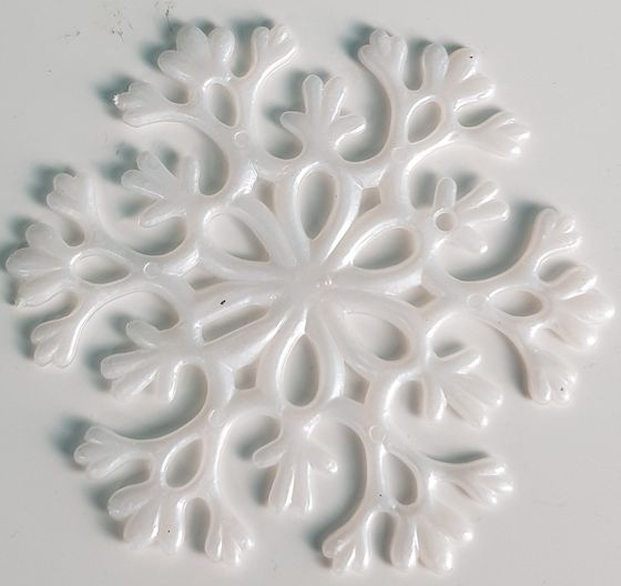 !09 НАБОР 12 СНЕЖИНОК - ЕЛОЧНОЕ УКРАШЕНИЕ &quot;CLASSIC WHITE&quot; СНЕЖИНКА, 10 СМ. БЕЛАЯ