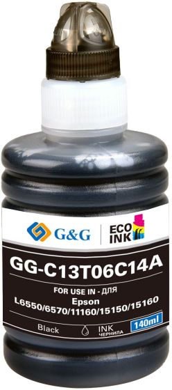 Чернила G&amp;G GG-C13T06C14A №112 черный 140мл для Epson L6550/6570/11160/15150/15160