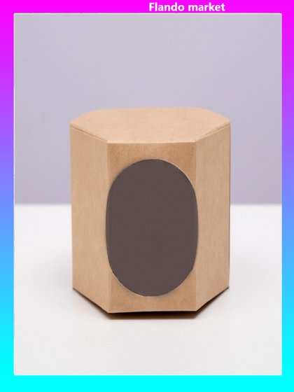 !Бонбоньерка 4 штуки крафтовая, 8 х 7,5 х 6 см