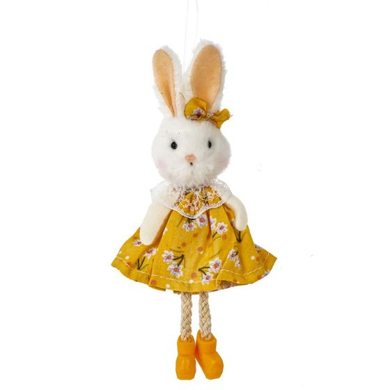 Изделие декоративное подвесное "Зайка" (блок 6шт), L4 W3 H15 см, 3в.