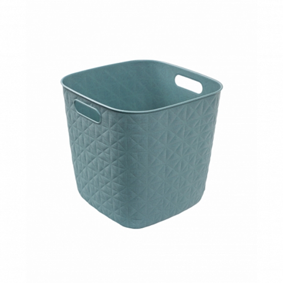 Корзина квадратная SOFTEX Q голубая 15л