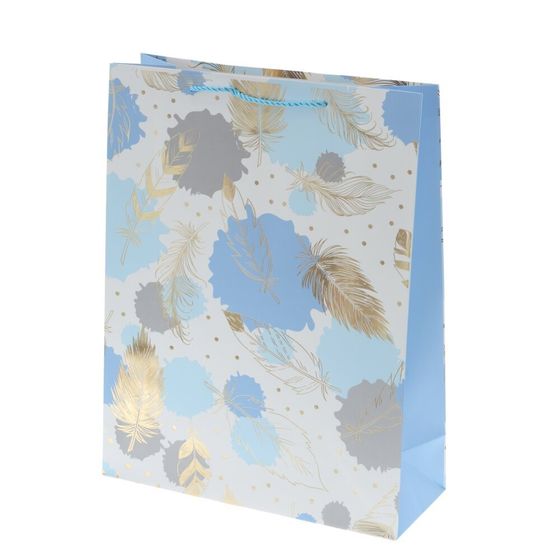 Пакет подарочный (бумага 210г/м2, блок микс 12шт), L31 W12 H40 см, 4в.