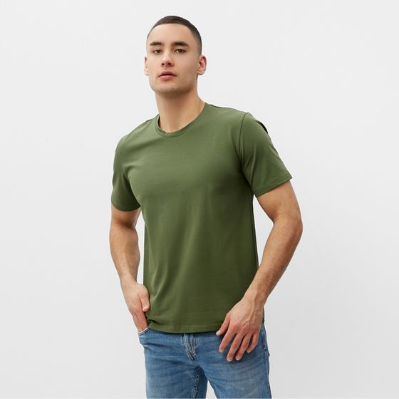 Футболка мужская MINAKU REGULAR FIT: цвет хаки, р-р 56