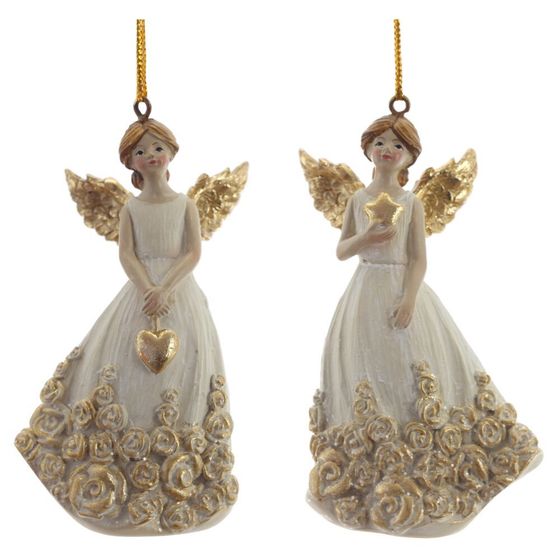 Фигурка декоративная подвесная &quot;Ангел&quot;,   L5 W3,5 H9,5 см, 2в.