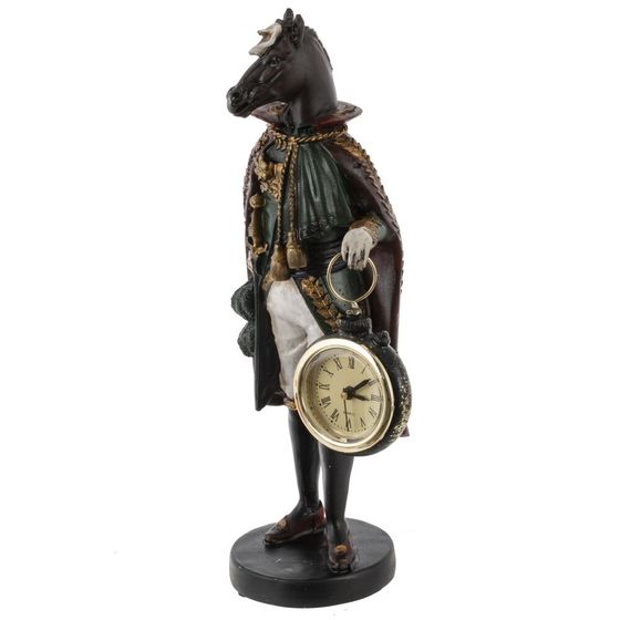 Фигурка декоративная &quot;Лошадь&quot; с часами D4см, (LR44x1), L12 W7,5 H24,5 см