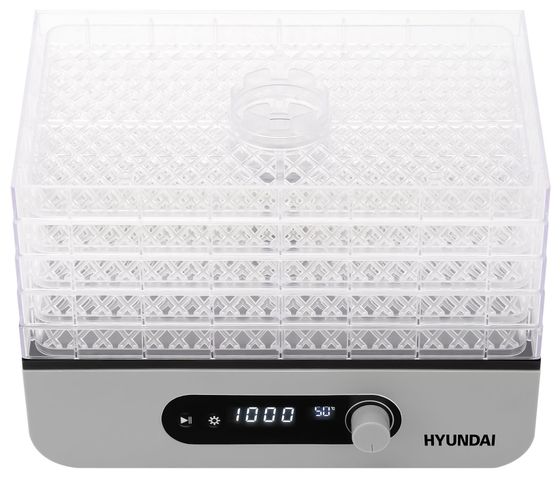 Сушилка для овощей и фруктов Hyundai HYDF-5033 5под. 400Вт серый