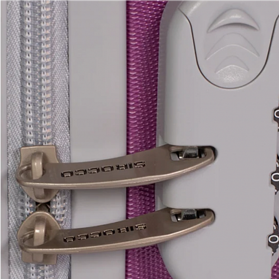 Чемодан APPATITE сиреневый S ABS с контрастными молниями