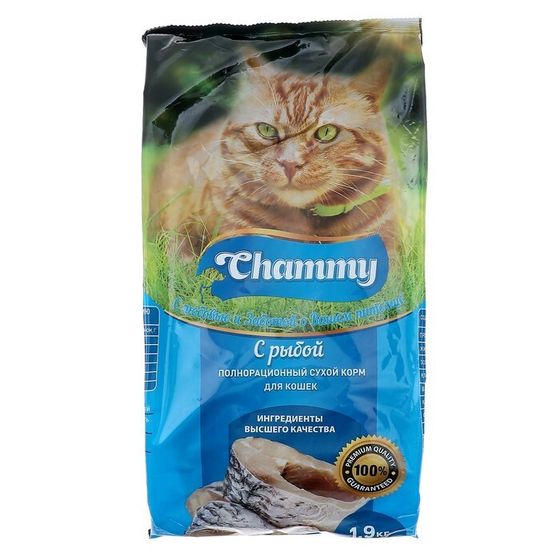 Сухой корм Chammy для кошек, рыба, 1,9 кг