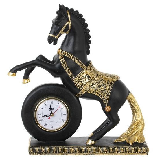Фигурка декоративная &quot;Лошадь&quot; с часами (ААх1 н/п), L32 W9,5 H35 см