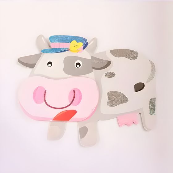 !Набор 3 штуки - Декоративная самоклеющаяся наклейка &quot;Пятнистая корова&quot;, 35,5*25 см.