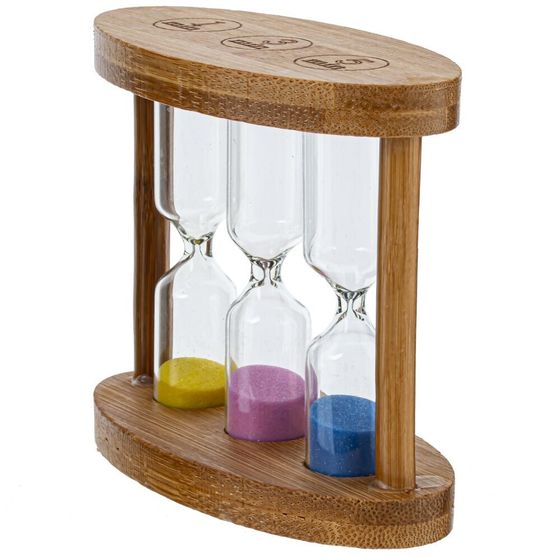 Часы песочные (1/3/5 мин.), Д11 Ш5 В9 см, 3в.