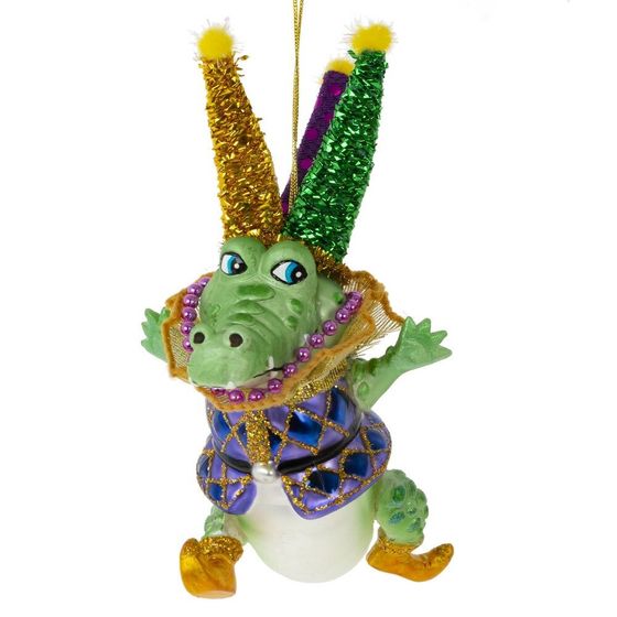 Украшение новогоднее "Крокодил", L12,5 W8,5 H15 см