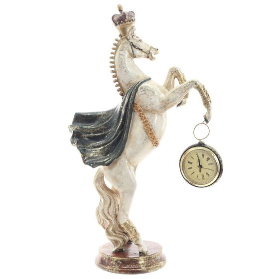 Фигурка декоративная &quot;Лошадь&quot; с часами D5см, (LR44x1), L22 W11 H39,5 см