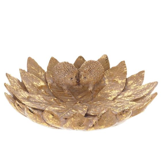 Блюдо декоративное &quot;Ёжики на листьях&quot;, L25 W25 H6,5 см