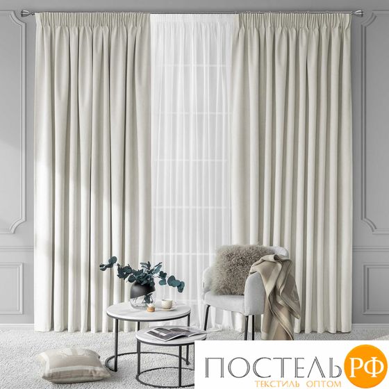 TOGAS КВЕНТИН экрю Шторы 260x275-2, подхваты-2, 4 пр.