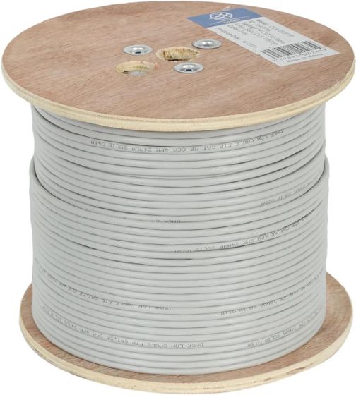 Витая пара Ningbo FTP 4 пары cat5E solid 0.5мм CCA molded 305м серый
