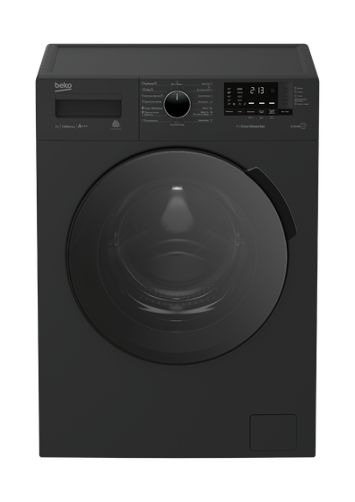 Стиральная машина Beko WSPE7612A антрацит 7кг 1200об/мин с паром узкая инвертор