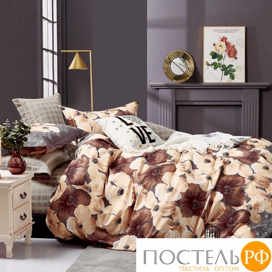 TPIG4-1522 КОД1050, Twill 1,5 спальный, 50x70 (1 шт), 70x70 (1 шт), Сатин (Твил), Коробка