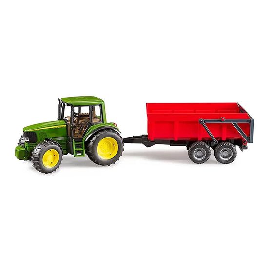 BRUDER Tractor John Deere With Dump Trailer