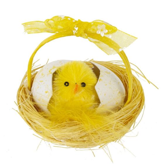Набор из 2-х изделий декоративных &quot;Гнездо пасхальное&quot;, L11 W6 H6 см