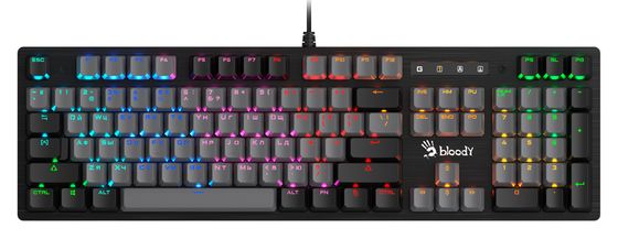 Клавиатура A4Tech Bloody B828N LED игровая проводная черный/серый