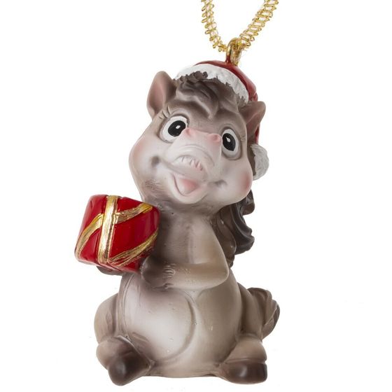 Фигурка декоративная подвесная &quot;Лошадка&quot;, L3 W3 H5 см, 4в.