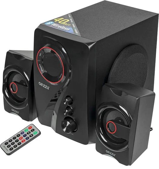 Колонки Ginzzu GM-406 2.1 40Вт черный