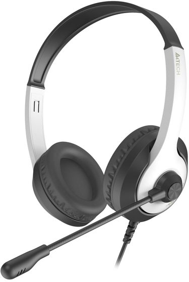 Гарнитура накладные A4Tech Fstyler FH100U проводные белый/черный (FH100U (PANDA))