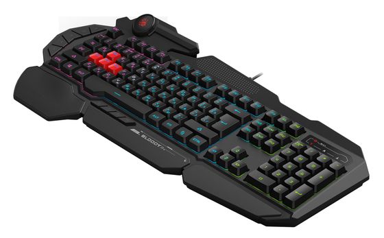 Клавиатура A4Tech Bloody B314 LED игровая проводная черный (подставка для запястий)