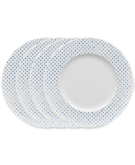 Hammock &quot;Dots&quot; Rim Salad Plates, Set of 4