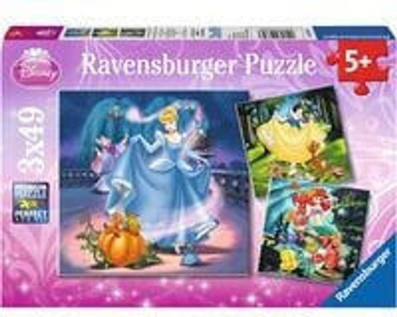 Ravensburger Puzzle 3x49 - Księżniczki Disneya (093397)