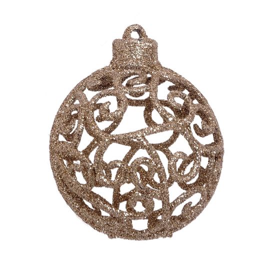 Набор из 6шт Украшение новогоднее "Шар", D 6 см, L17,5 W6 H12 см