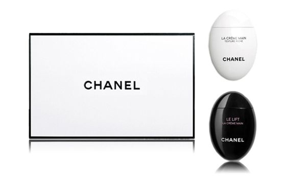 CHANEL Black White Egg Hand Cream Care Kits Softening Nourishing 50ml+50ml