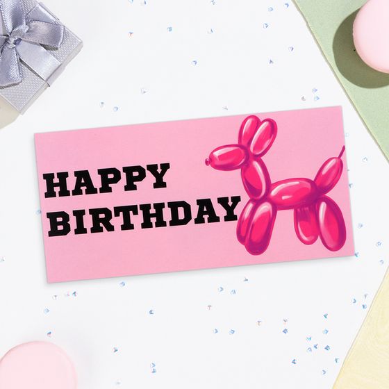 Конверт для денег Happy Birthday, 16×8 см