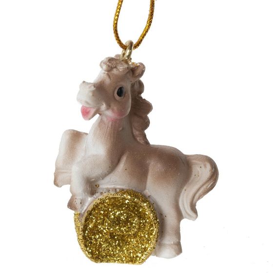 Фигурка декоративная подвесная &quot;Лошадка&quot;, L3 W1,5 H4 см, 6в.