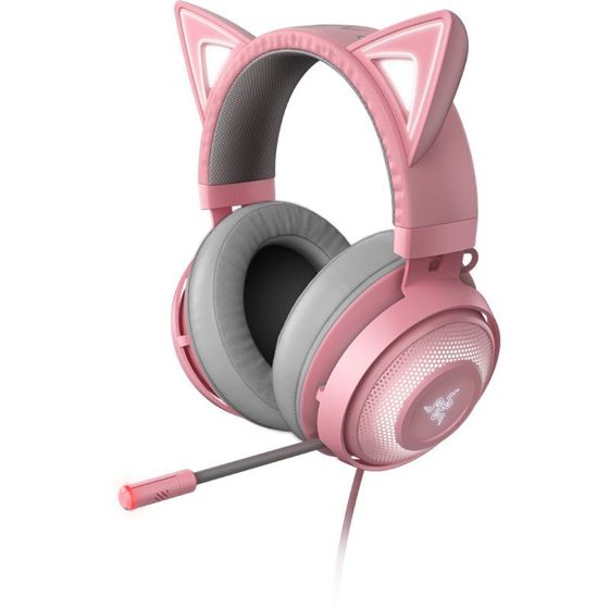 Наушники с микрофоном Razer Kraken Kitty Ed. - Quartz- USB Surround Sound Headset