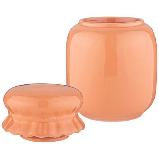 !09 БАНКА ДЛЯ СЫПУЧИХ ПРОДУКТОВ КОЛЛЕКЦИЯ "MOSAIC" 680 МЛ 10,5*10,5*15,5СМ ЦВЕТ ОРАНЖЕВЫЙ