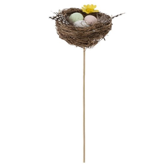 Изделие декоративное (вставка) &quot;Гнездо пасхальное&quot; (8*7*3) (блок 12 шт), L7 W7,5 H22 см, 2в.