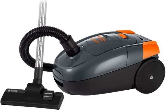 Пылесос Vitek VT-1819 (MC) 1400Вт мешок серый/оранжевый