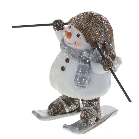Фигурка декоративная &quot;Снеговик&quot;, L5,5 W5 H7,5 см, 2в.