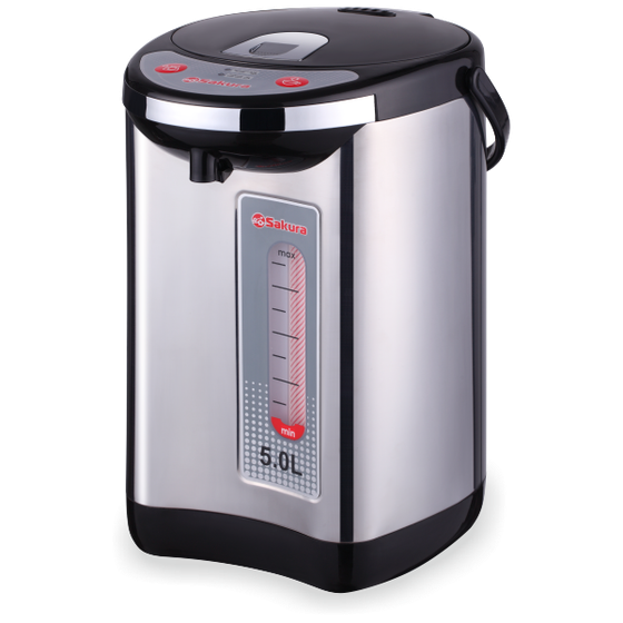 Термопот Sakura SA-315BS 5л 750Вт серебристый/черный