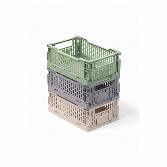 Корзинка для хранения складная CASSA XS серая 0.66л