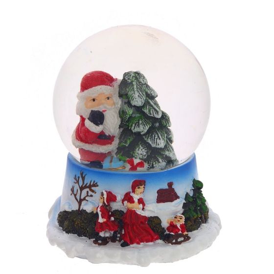 Фигурка декор в стекл шаре &quot;Дед Мороз/Снеговик&quot;, D4,5 см, L5 W5 H6 см