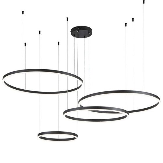 Светильник подвесной Indigo, 14001/4P Black. 4х218Вт, LED, 12000Лм, 3000-5700К, пульт ИК, 400/600/800/800х140х1240 мм, цвет белый