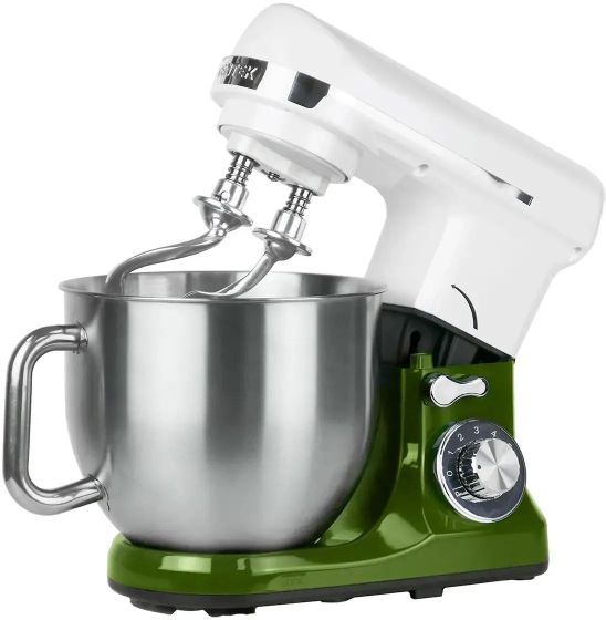 Миксер планетарный Centek CT-1133 5.7л 1600Вт белый/зеленый