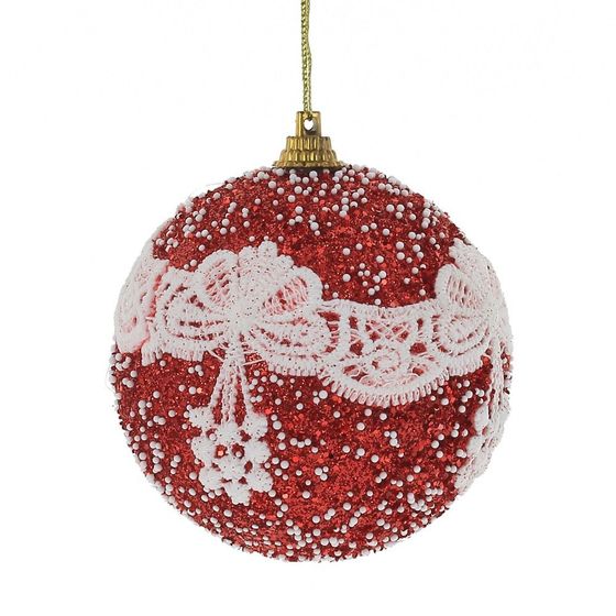Набор из 3шт Украшение новогоднее &quot;Шар&quot;, D 8 см, L23,5 W8 H8 см