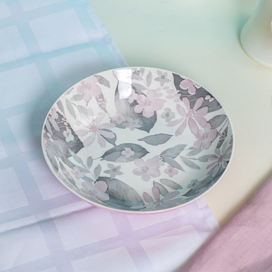 Тарелка суповая BLOOMING розовая 20см