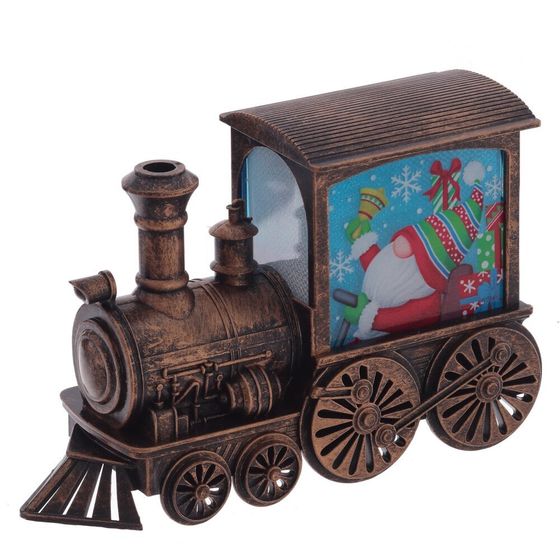 Изделие декор Паровоз &quot;Гном/Олень/Эльф&quot;  (подсвет, AAAх2 н/п) L13 W4,5 H8,5 см, 3в.